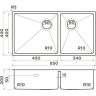 Мойка OMOIKIRI TAKI 85-2-LB-U/IF SIDE нерж.сталь/графит 4997039