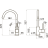 Смеситель OMOIKIRI SHINAGAWA-GR-P латунь/leningrad grey 4974160